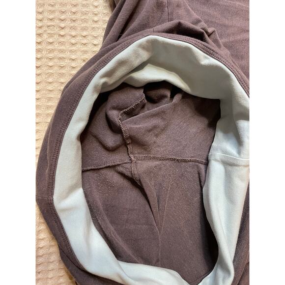 So Sporty Y2K Gray W/ Light Blue Hem Waistband Flare Leg Yoga Pants Leggings Lg - Picture 15 of 15